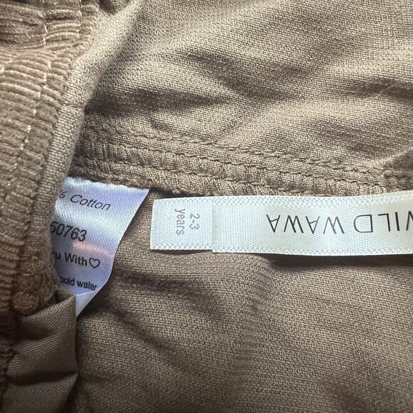 Wild Wawa Corduroy Overalls And Ringer Tee Set - Picture 4 of 4